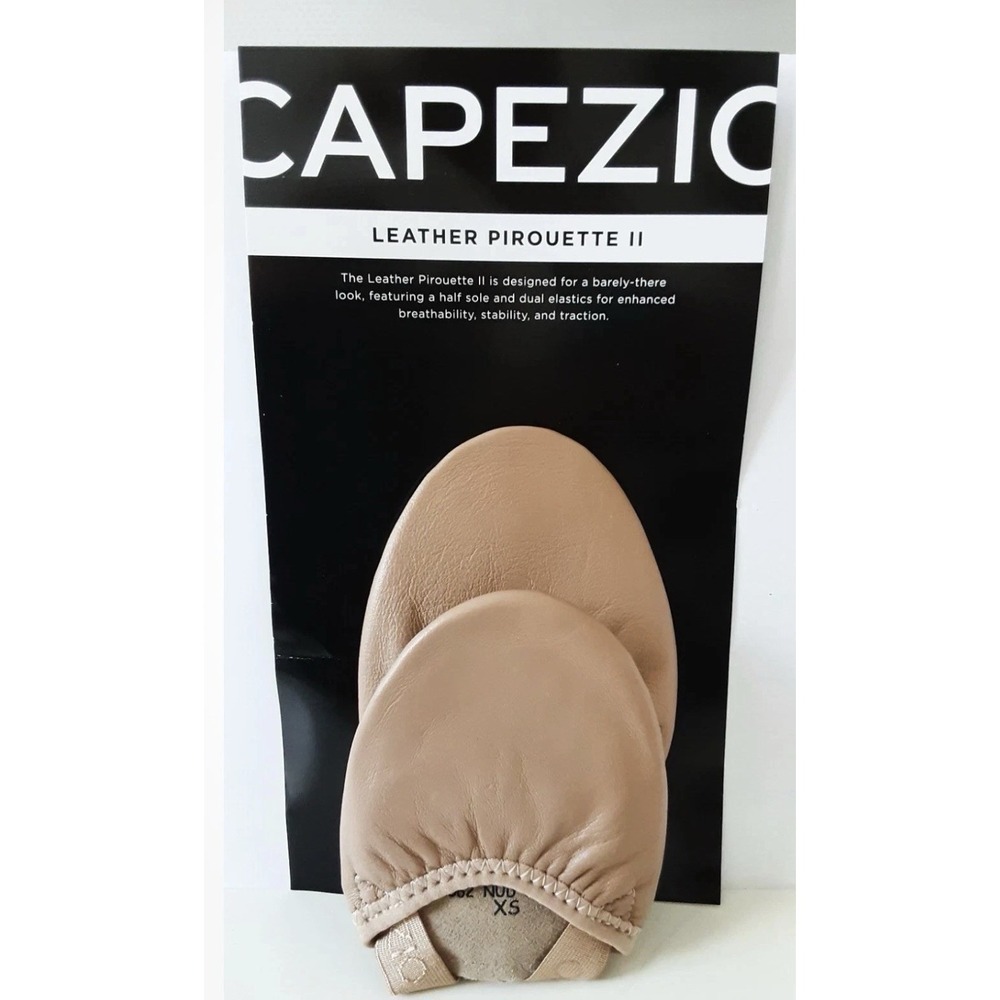 Capezio Leather Pirouette II H062 Nude XS Lyrical Modern Half Sole Dance Shoes N